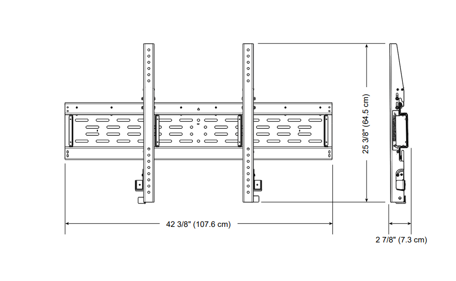 SMART Tech Wall Mount, MX-V2, 6000, 6000S, 7000 and 7000R interactive displays